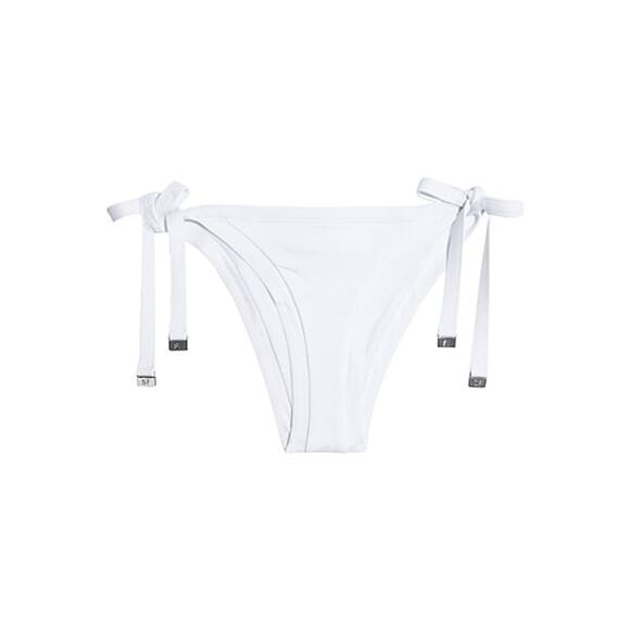 Seafolly Brazilian Tie Side Y2K White Low Rise White Bikini Bottom 10 - Picture 6 of 6
